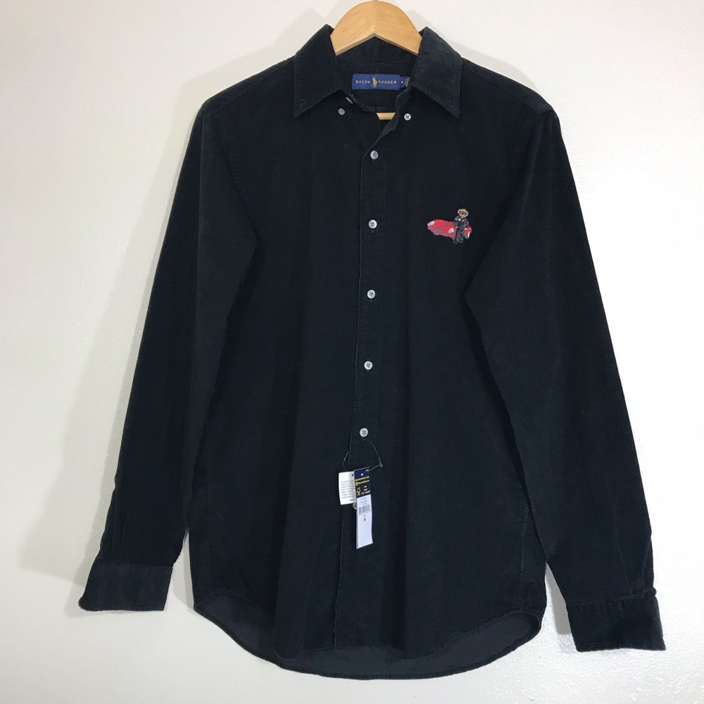 Polo Ralph Lauren Bear Sports Car Corduroy Shirt M